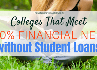 Colleges That Meet 100% Financial Need without Student Loans Colleges That Meet 100% Financial Need without Student Loans