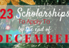 23 Scholarships To Use To By The End Of December 23 Scholarships To Use To By The End Of December