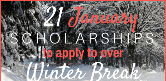 21 January Scholarships To Use To Over Winter Season Break 21 January Scholarships To Use To Over Winter Season Break