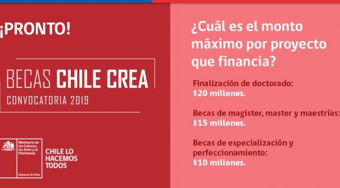 Becas Chile Crea, especialización y posgrado en cultura y arte Becas Chile Crea, especialización y posgrado en cultura y arte