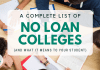A Total List of No Loan Colleges (and What it Suggests to Your Trainee) A Total List of No Loan Colleges (and What it Suggests to Your Trainee)