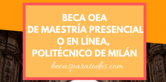 Becas OEA para maestría en transformación urbana, Politécnico de Milano Becas OEA para maestría en transformación urbana, Politécnico de Milano