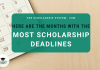 Here are the Months with the Most Scholarship Deadlines Here are the Months with the Most Scholarship Deadlines