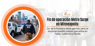 Fin de algoritmo Metropolitano Surge en Minneapolis: “zar de la coto” retira agentes, sin embargo se vislumbran nuevos operativos en Texas, California y Florida Fin de algoritmo Metropolitano Surge en Minneapolis: “zar de la coto” retira agentes, sin embargo se vislumbran nuevos operativos en Texas, California y Florida
