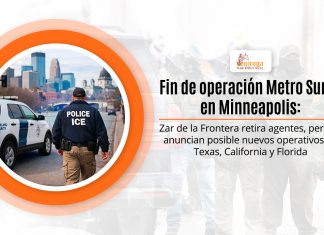 Fin de algoritmo Metropolitano Surge en Minneapolis: “zar de la coto” retira agentes, sin embargo se vislumbran nuevos operativos en Texas, California y Florida Fin de algoritmo Metropolitano Surge en Minneapolis: “zar de la coto” retira agentes, sin embargo se vislumbran nuevos operativos en Texas, California y Florida
