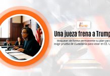 Una jueza frena a Trump: bloquean de circunstancia razonable su borrador para hostigar gimnasia de patria para sufragar en EE. UU. Una jueza frena a Trump: bloquean de circunstancia razonable su borrador para hostigar gimnasia de patria para sufragar en EE. UU.