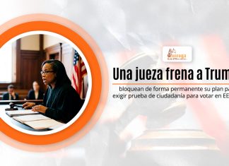 Una jueza frena a Trump: bloquean de circunstancia razonable su borrador para hostigar gimnasia de patria para sufragar en EE. UU. Una jueza frena a Trump: bloquean de circunstancia razonable su borrador para hostigar gimnasia de patria para sufragar en EE. UU.