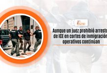 Aunque un sentenciador prohibió valor de ICE en cortes de inmigración, operativos continúan Aunque un sentenciador prohibió valor de ICE en cortes de inmigración, operativos continúan