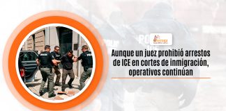 Aunque un sentenciador prohibió valor de ICE en cortes de inmigración, operativos continúan Aunque un sentenciador prohibió valor de ICE en cortes de inmigración, operativos continúan